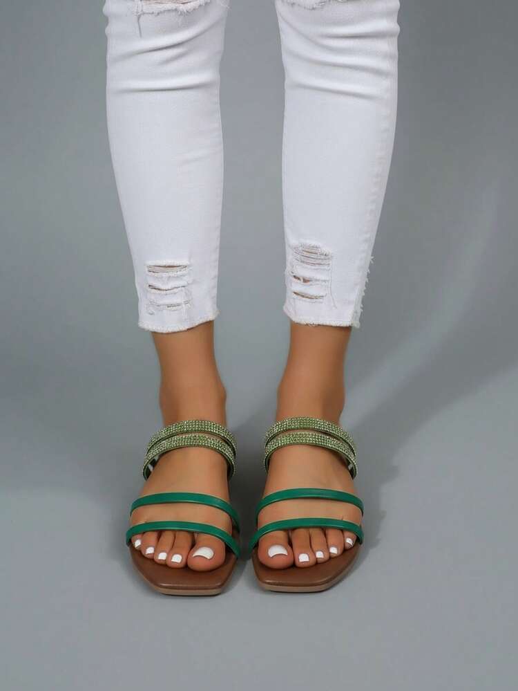 Women Home Slippers - Green - View 3