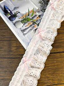 1 Stück 1 Yard buntes Band, mit Schleifenspitzenbesatz, für DIY Handwerkskleidung, Geschenkverpackung, Stickerei, Stricken, Nähkante, Dekorationsspitze Nähzubehör