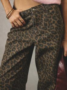 Aralina 优雅夏日花卉印花牛仔裤 - 彩色 - 查看 5