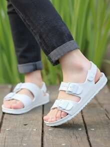 Hombre Sandalias Ultraligeras Punta Abierta Antideslizante Estilo Minimalista para Playa y Casa - Blanco - Ver 3