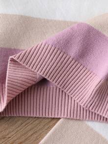 女婴秋冬时尚条纹针织长袖上衣和打底裤套装，舒适精灵女婴套装，秋冬季女婴保暖套装，两件套女婴冬季服装，针织两件套秋冬女婴连衣裙，针织女婴服装，秋冬针织女婴套装，女婴毛衣套装，婴儿针织两件套冬季服装 - 粉色 - 查看 7