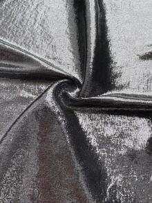 Maweii Váy dài tay thời trang cao cấp, sang trọng, bóng bẩy, cỡ lớn - Bạc - Xem 7