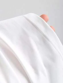 Conjunto de blusa para mujer con cuello asimétrico, un hombro y decoración de hebilla metálica, nuevo para primavera/verano, adecuado para vacaciones en la playa - Multicolor 7 - Ver 8