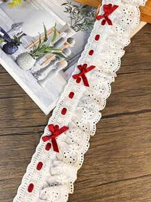 1 Stück 1 Yard buntes Band, mit Schleifenspitzenbesatz, für DIY Handwerkskleidung, Geschenkverpackung, Stickerei, Stricken, Nähkante, Dekorationsspitze Nähzubehör
