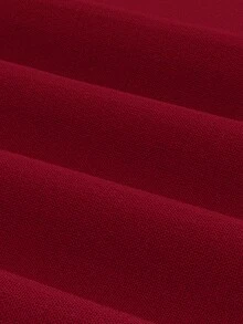 SHEIN EZwear 3件装纽扣门襟褶皱长袖休闲T恤女装3件装上衣长袖上衣修身上衣女式紧身上衣V领上衣女式长袖上衣 - 酒紅色 - 查看 5