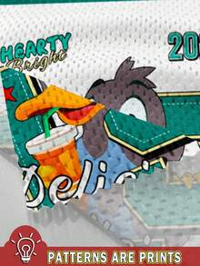 Slaydiva Tuta casual semplice in jersey, 2 pezzi da donna, con stampa con il numero 19 e anatra per la primavera/estate 2025 - Multicolore - Visualizzare 5