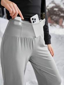 In My Nature 女式宽松休闲户外运动裤，带口袋，秋冬 - 灰色 - 查看 1