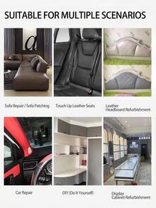 SHEIN 1Pc,Faux Leather Repair Patch - Self-Adhesive Faux Leather Fabric Patches For Sofas And Chairs, Quickly Repair Holes And Tears, Brown, Easy To Apply, Car Seat Repair, Furniture Repair, Fashion Design, Easy-To-Apply Tape