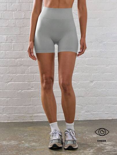 Musera Sport Ribbed High Waist Fitted Activewear Shorts Workout Biker Shorts Holiday Gym Running Gym Yoga Pilates Fitness Fall Daily Casual