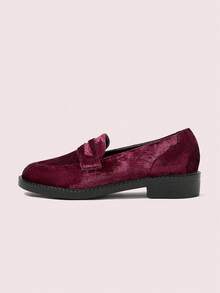 CUCCOO DOLLMOD CUCCOO Women's Fashion Versatile Commuter Flat Shoes - Burgundy - View 6