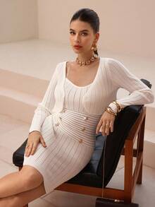 Modelyn 2pcs Women Elegant Fashion Sweater Set - White - View 4