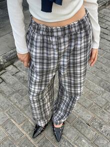 MODELY 少女格子裤，适合日常通勤、休闲、上学、聚会、秋季服装 - 彩色 - 查看 3
