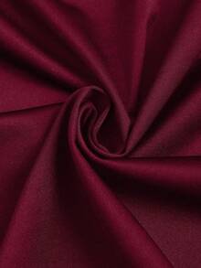 Sweetra High Neck Halter Elegant Basic Tank Top With Elastic Adjustable Drawstring Back - Burgundy - View 5