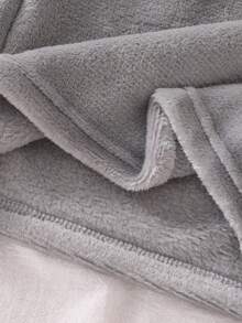 2 件套小男孩毛绒格子长袖上衣和裤子休闲舒适睡衣套装