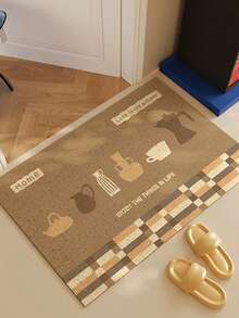 Joivida 1 Stück Dopamin-Stil gewundene Fußmatte, leicht zu reinigen, geeignet für Eingangsbereich/Türschwelle, kratzfest, verschleißfest und rutschfest, Weihnachten, Valentinstag - Verschiedenfarbig - Übersicht 2