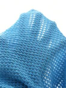 Sirith 夏季新款质感度假女装休闲连衣裙短款连衣裙性感后背吊带贝壳装饰适合沙滩度假约会 - 藍色 - 查看 7