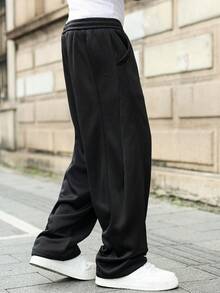 Manfinity Hypemode Herren einfarbige Lässig Thermohose, warm und bequem