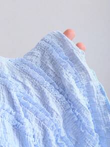 Sweetra Blusa de manga larga con bajo asimétrico y decoración metálica, hecha de tela texturizada, adecuada para ir a trabajar y salidas, primavera/verano/otoño