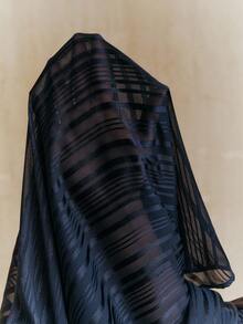 Anewsta 女士刺绣衬衫，优雅时尚，百搭上衣 - 藏蓝色 - 查看 8