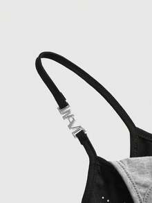 ROMWE Y2K Rhinestone Sparkly Spaghetti Strap Cami Top, Sexy Party Holiday - Black - View 3