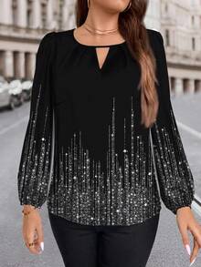 SHEIN Clasi Women's Casual Simple Long Sleeve Shirt, Suitable For Summer - Black - View 4