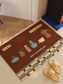 Joivida 1 Stück Dopamin-Stil gewundene Fußmatte, leicht zu reinigen, geeignet für Eingangsbereich/Türschwelle, kratzfest, verschleißfest und rutschfest, Weihnachten, Valentinstag - Verschiedenfarbig - Übersicht 1