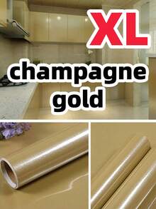 1 卷自粘式家具翻新防水加厚彩绘壁纸，珍珠光，适用于厨房橱柜、衣柜、纯色 PVC 壁纸剥离和粘贴壁纸