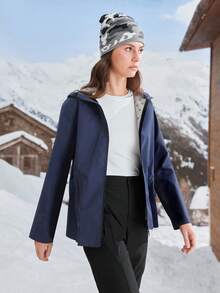 In My Nature 女士休闲拉链连帽软壳夹克，户外风衣，秋冬