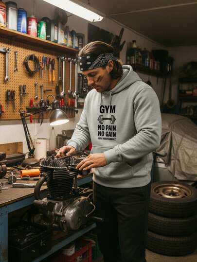 Sudadera de Descanso De Felpa Para Hombre Con Frase al Frente