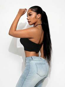 VaVaBold 女士纯色镂空露背性感背心