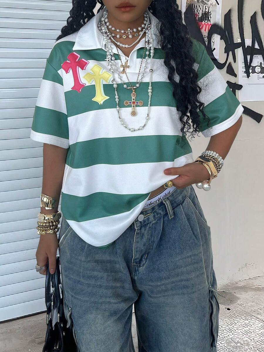 Rovax 女式休闲宽松 Polo 领短袖 T 恤 - 彩色 - 查看 1