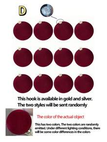 12 个天鹅绒装饰球、植绒树球装饰、防摔塑料灯泡装饰球适合庆祝节日、生日派对、派对、家居装饰、摄影道具。 - 彩色 - 查看 10