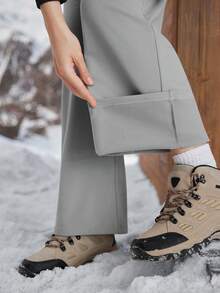 In My Nature 女式宽松休闲户外运动裤，带口袋，秋冬 - 灰色 - 查看 10