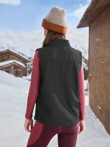 In My Nature Veste sans manches zippée décontractée pour femmes