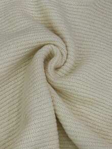 Selianne Women's New Autumn/Winter Single-Piece Design Batwing Sleeve High-End Buttoned Minimalist Everyday Knit Long Sleeve Top