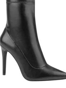 Botas puntales stretch de tacón delgado color negro, marca Yaeli - Negro - Ver 2