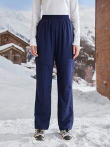 SHEIN In My Nature Women's Outdoor Sports Casual Detachable Hiking Pants - Navy Blue - View 6