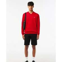 Lacoste Men's V-Neck Sweatshirt Red