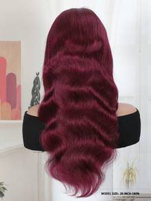 99j Burgundy Body Wave Human Hair Wigs 13*6 Transparent Lace Front Wig With Baby Hair Pre Plucked For Women Halloween Costumes
