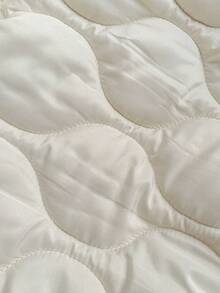 Sweetra 女士时尚别致休闲厚款拉链短款宽松领夹棉大衣，冬季 - 白色 - 查看 6