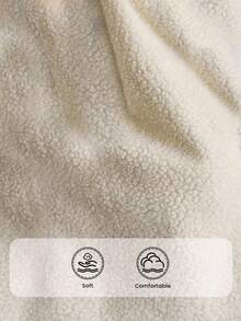 SHEIN Frenchy 加大码女式毛茸茸夹克，日常百搭深棕色保暖内衬厚外套，适合秋冬外出