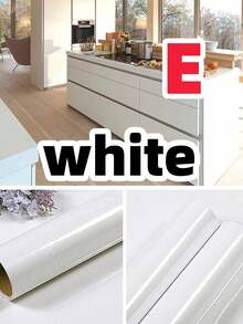 1 卷自粘式家具翻新防水加厚彩绘壁纸，珍珠光，适用于厨房橱柜、衣柜、纯色 PVC 壁纸剥离和粘贴壁纸