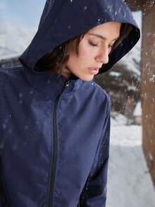 In My Nature 女士休闲拉链连帽软壳夹克，户外风衣，秋冬