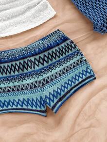 Soleia Plus Size Casual Vacation Western Beach Wedding Guest Attire Graduation Brunch Women's St. Patrick's Day Spring Break Easter Music Festival Elegant Boho Tropical Floral Halter Neck Camisole Top And Colorful Striped Shorts 2-Piece Set