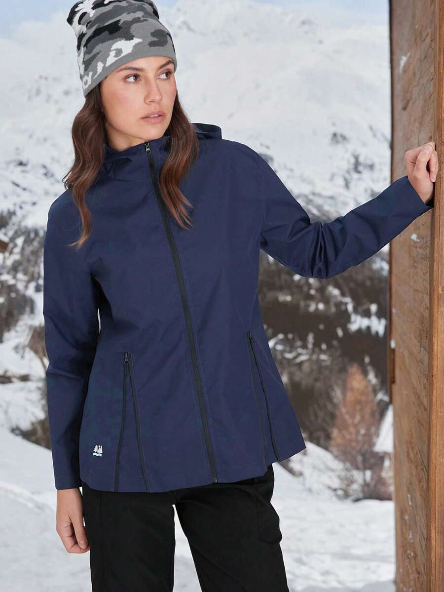 In My Nature 女士休闲拉链连帽软壳夹克，户外风衣，秋冬