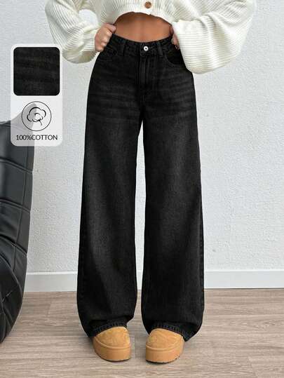 HIGH RISE WIDELEG Y2K STYLE LOOSE FIT WOMEN JEAN