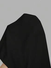 SHEIN Essnce 大码女式时尚休闲通勤商务休闲年轻商务职业内衣两件套，黑色、酒红色、锚红色多件套紧身包臀方领长袖连体衣 - 深灰色 - 查看 12