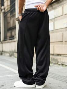 Manfinity Hypemode Herren einfarbige Lässig Thermohose, warm und bequem