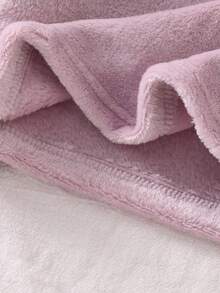 女婴毛绒格子长袖上衣和裤子舒适睡衣套装