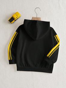 BATMAN X SHEIN 男童休闲字母蝙蝠图案卫衣，秋季款 - 白色 - 查看 2